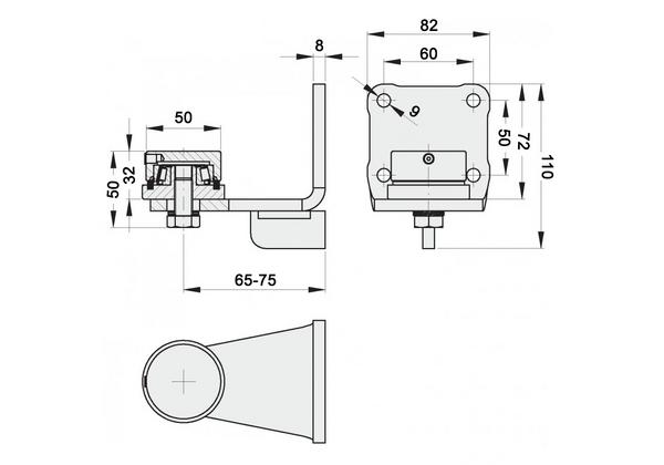 ПЕТЛЯ НИЖНЯЯ ОПОРНАЯ  D 50 С ПЛОЩАДКОЙ