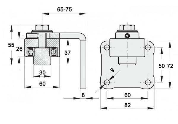 ПЕТЛЯ ВЕРХНЯЯ ОПОРНАЯ  D 50 С ПЛОЩАДКОЙ