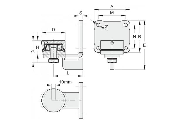 ПЕТЛЯ НИЖНЯЯ ОПОРНАЯ  D 90 С ПЛОЩАДКОЙ