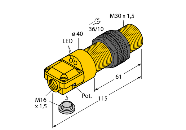 25050 BC10-P30SR-VP4X2 Емкостный датчик Turck