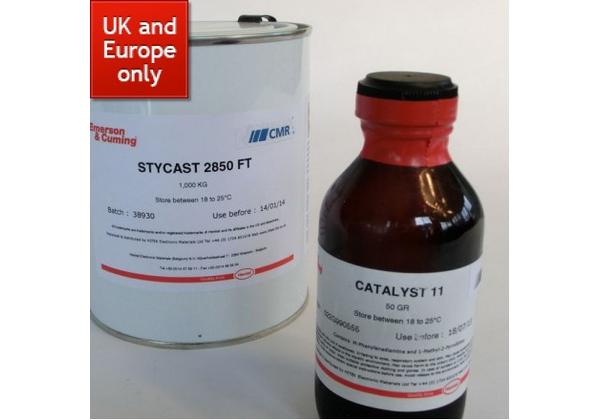 ЭПОКСИДНАЯ СМОЛА 2-Х КОМПОНЕНТНАЯ Stycast 2850 FT Black Epoxy - with catalyst 11 (1Kg Kit)