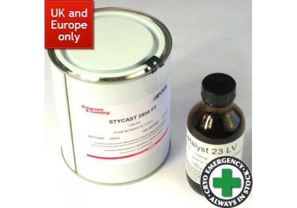 ЭПОКСИДНАЯ СМОЛА 2-Х КОМПОНЕНТНАЯ Stycast 2850 FT Black Epoxy - with catalyst 23LV (1Kg Kit)