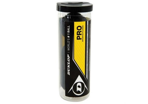 СКВОШ МЯЧИ Dunlop (Pro) (Double Yellow Dot) Squash Ball (Tube) (3-Balls)