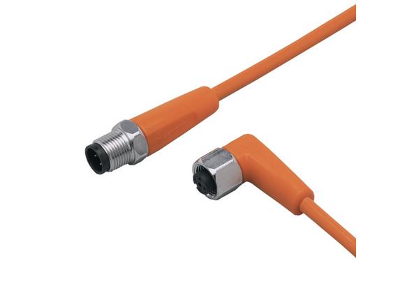 EVT028 VDOAH030VAS00,3E03STGH030VAS Соединительный (перемычечный) кабель с угловым разъемом M12 на одном конце и прямым разъемом M12 на другом IFM