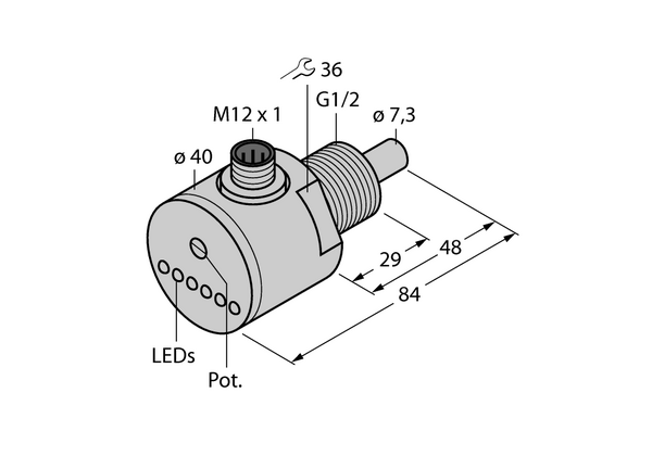 FCS-GL1/2A4-AP8X-H1141 Калориметрический датчик потока TURCK