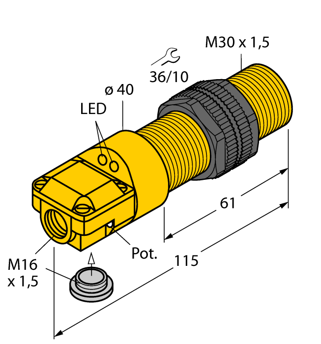 25050 BC10-P30SR-VP4X2 Емкостный датчик Turck